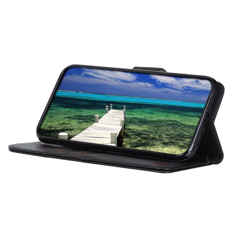 Capa Folio Para OnePlus Nord 2T 5G Imitação De Couro Khazneh