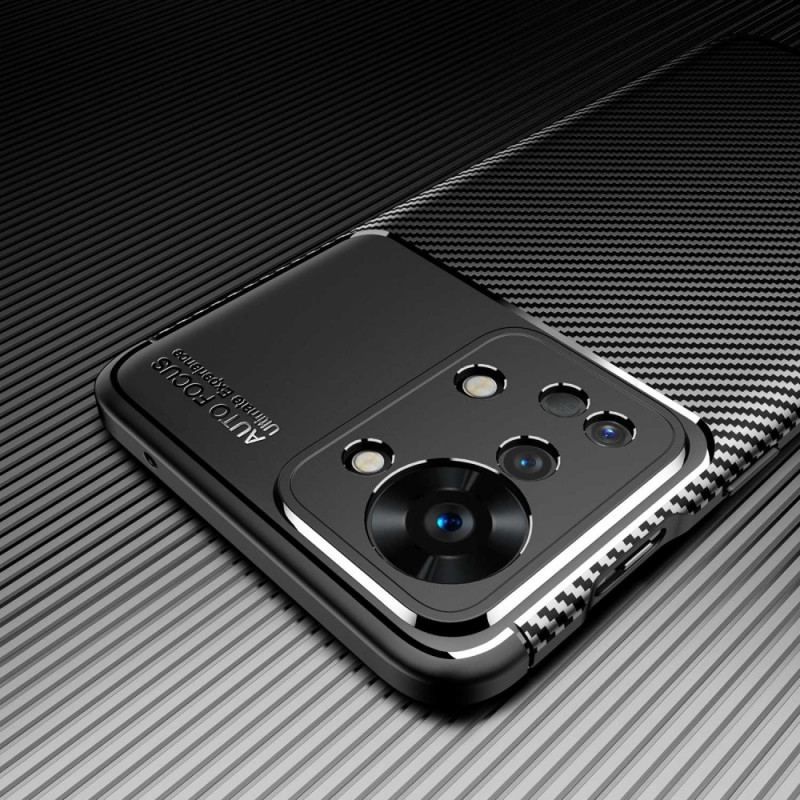 Capa Para OnePlus Nord 2T 5G Fibra De Carbono Flexível