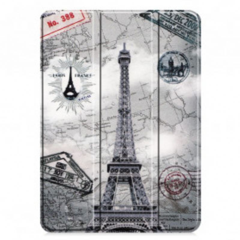 Capa De Celular Para iPad Pro 11" (2021) Suporte Para Caneta Torre Eiffel