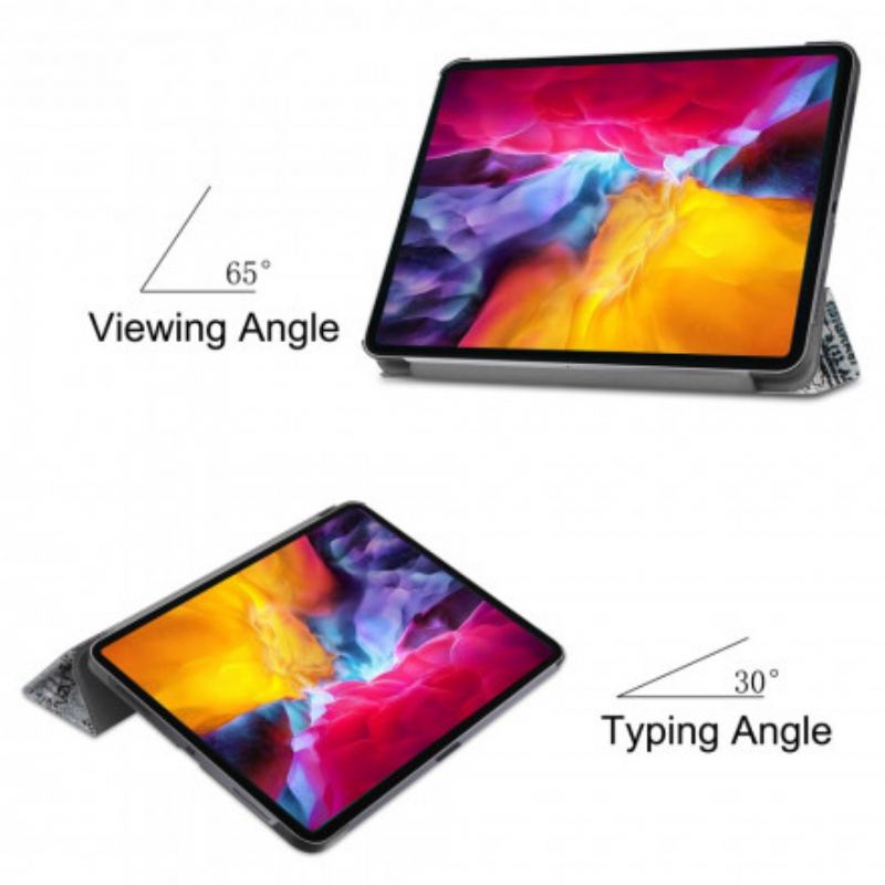 Capa De Celular Para iPad Pro 11" (2021) Suporte Para Caneta Torre Eiffel