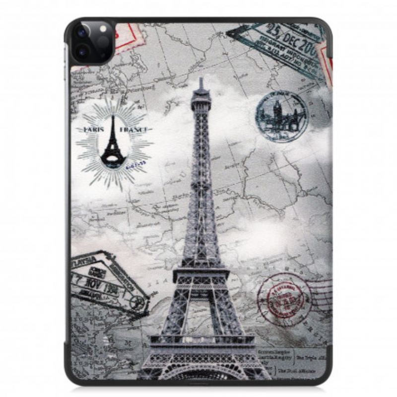 Capa De Celular Para iPad Pro 11" (2021) Suporte Para Caneta Torre Eiffel