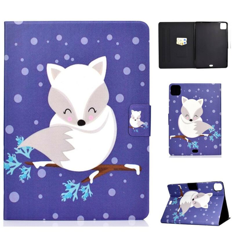 Capa Folio Para iPad Pro 11" (2021) Raposa Branca