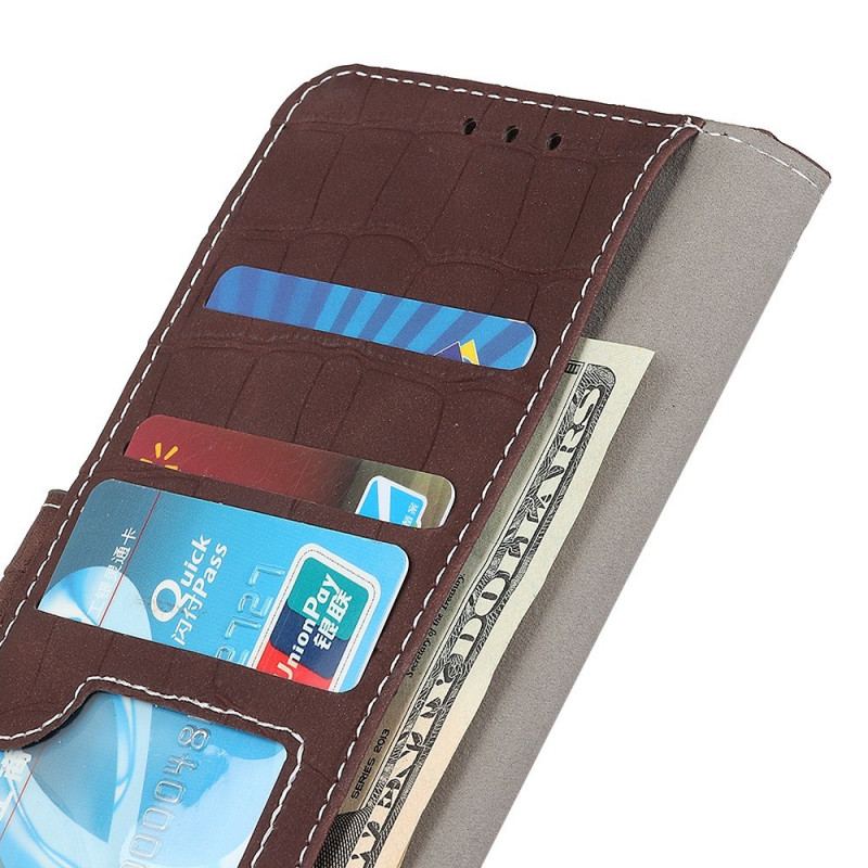 Capa De Couro Para OnePlus Nord CE 2 Lite 5G Crocodilo