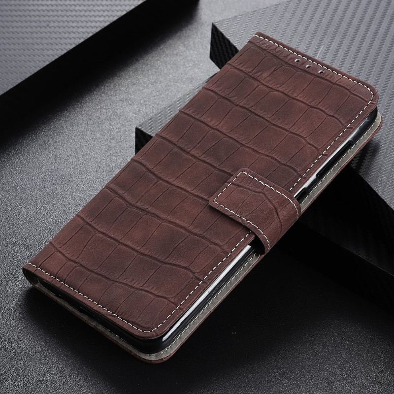 Capa De Couro Para OnePlus Nord CE 2 Lite 5G Crocodilo