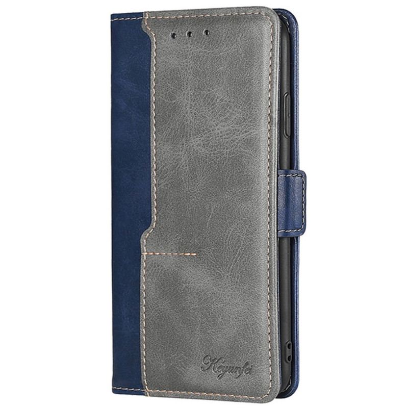 Capa De Couro Para OnePlus Nord CE 2 Lite 5G Dois Tons