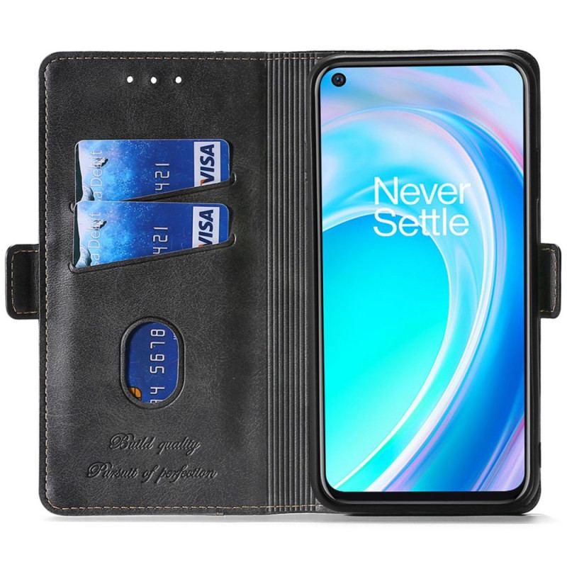 Capa De Couro Para OnePlus Nord CE 2 Lite 5G Dois Tons