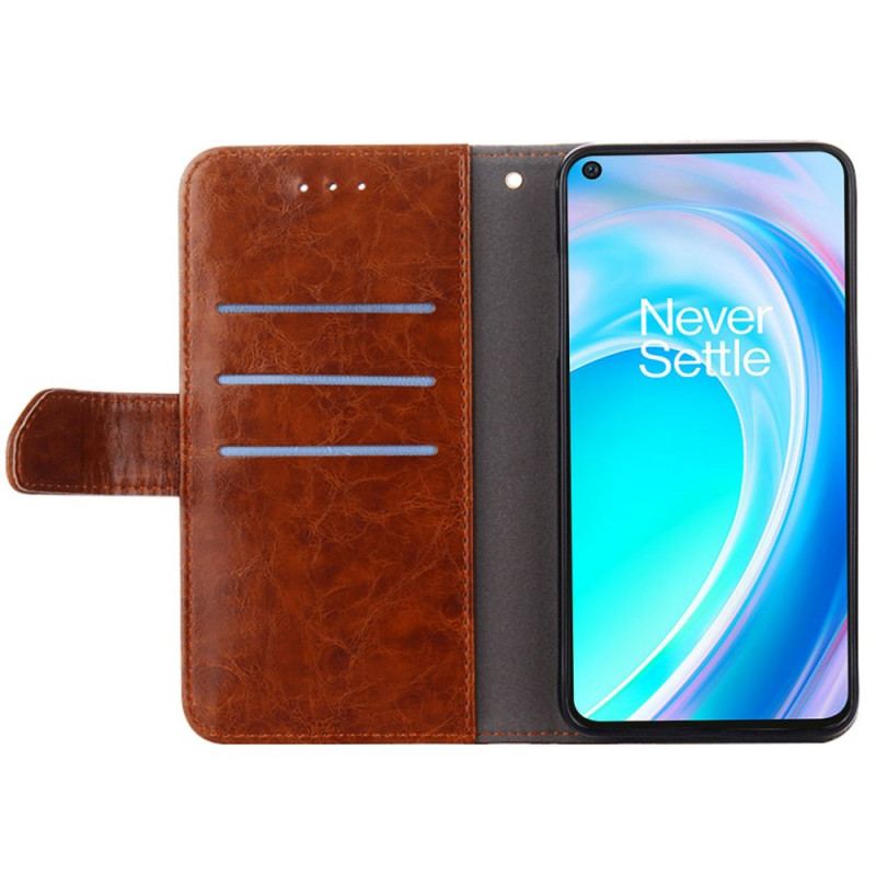 Capa Flip Para OnePlus Nord CE 2 Lite 5G Costuras Expostas