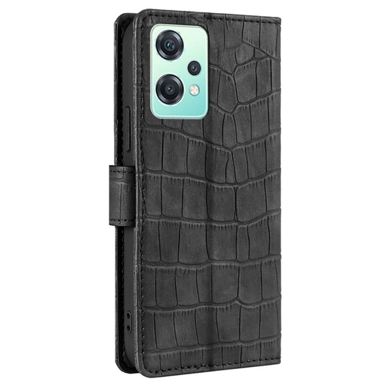 Capa Flip Para OnePlus Nord CE 2 Lite 5G Estilo De Pele De Crocodilo