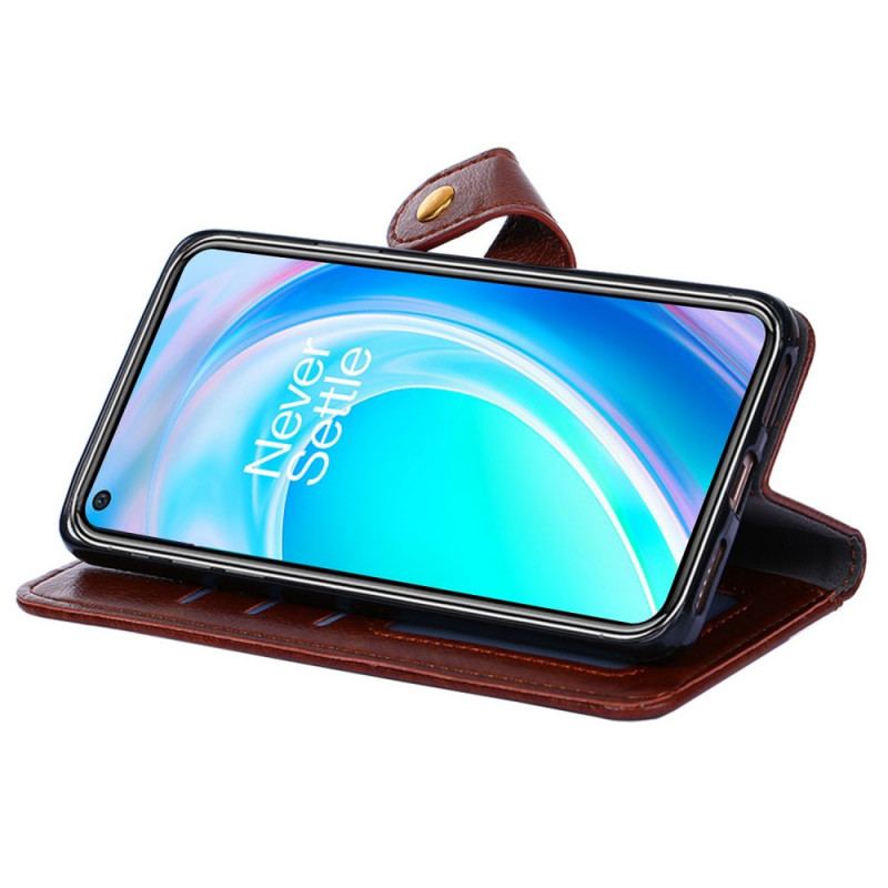 Capa Flip Para OnePlus Nord CE 2 Lite 5G Porta-moedas Frontal E Cordão