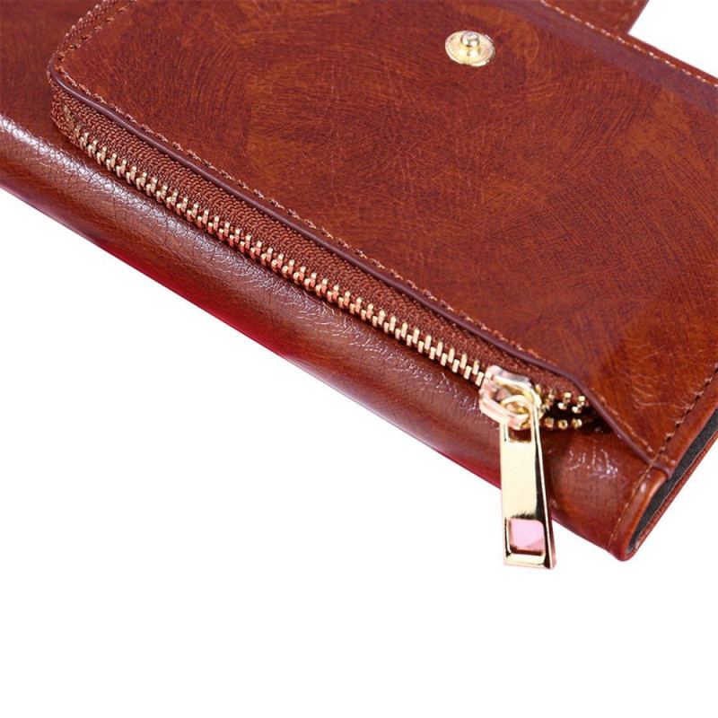 Capa Flip Para OnePlus Nord CE 2 Lite 5G Porta-moedas Frontal E Cordão