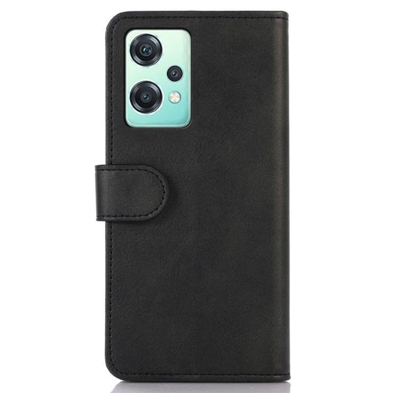 Capa Folio Para OnePlus Nord CE 2 Lite 5G Efeito Couro Liso