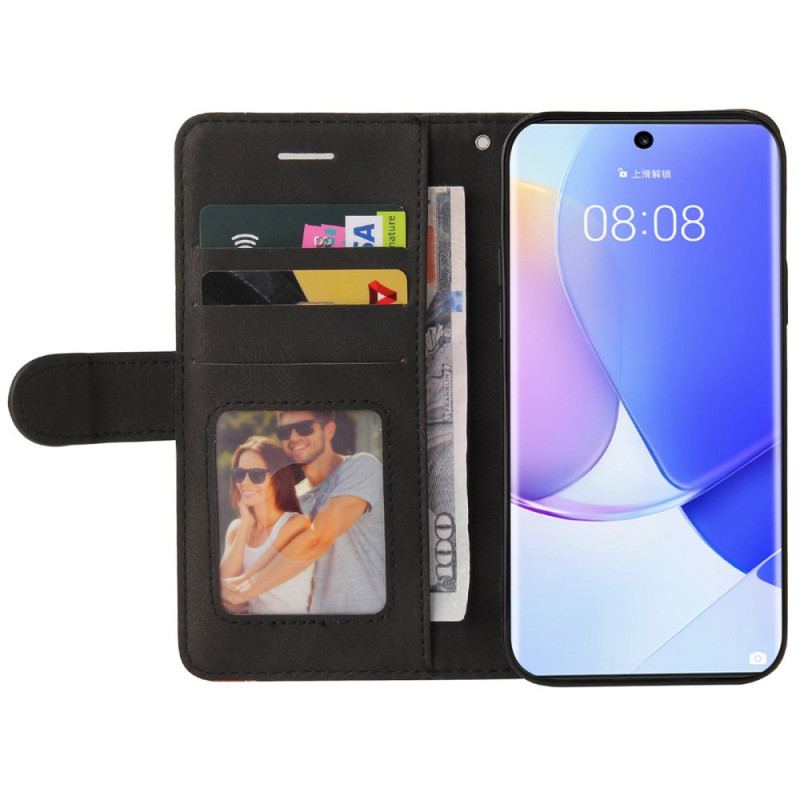 Capa De Couro Para Honor 50 Couro Sintético De Assinatura De Dois Tons