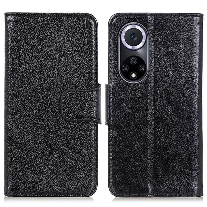 Capa Flip Para Honor 50 Couro Napa Rachado