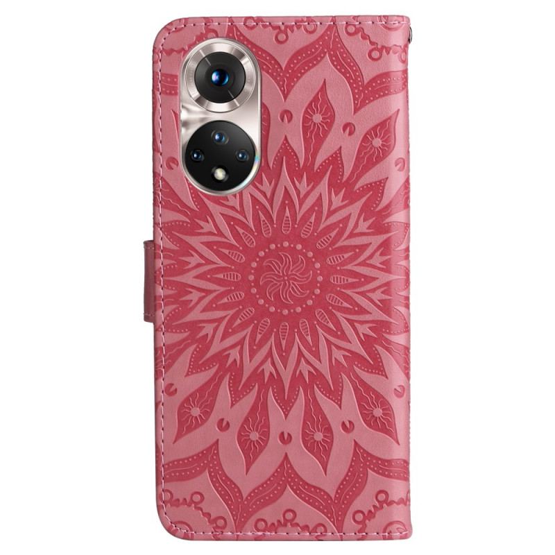Capa Flip Para Honor 50 Flor Do Sol