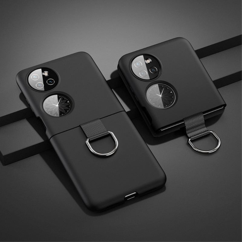 Capa Para Huawei P50 Pocket Anel De Metal