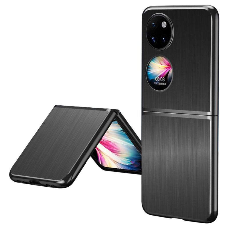 Capa Para Huawei P50 Pocket Efeito Metal Escovado
