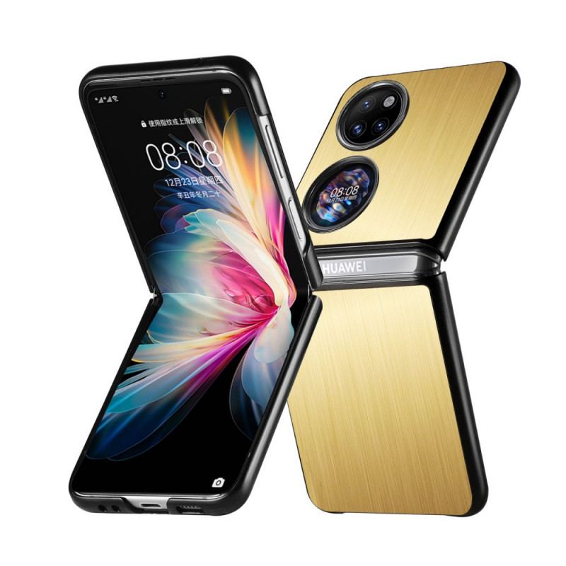 Capa Para Huawei P50 Pocket Efeito Metal Escovado