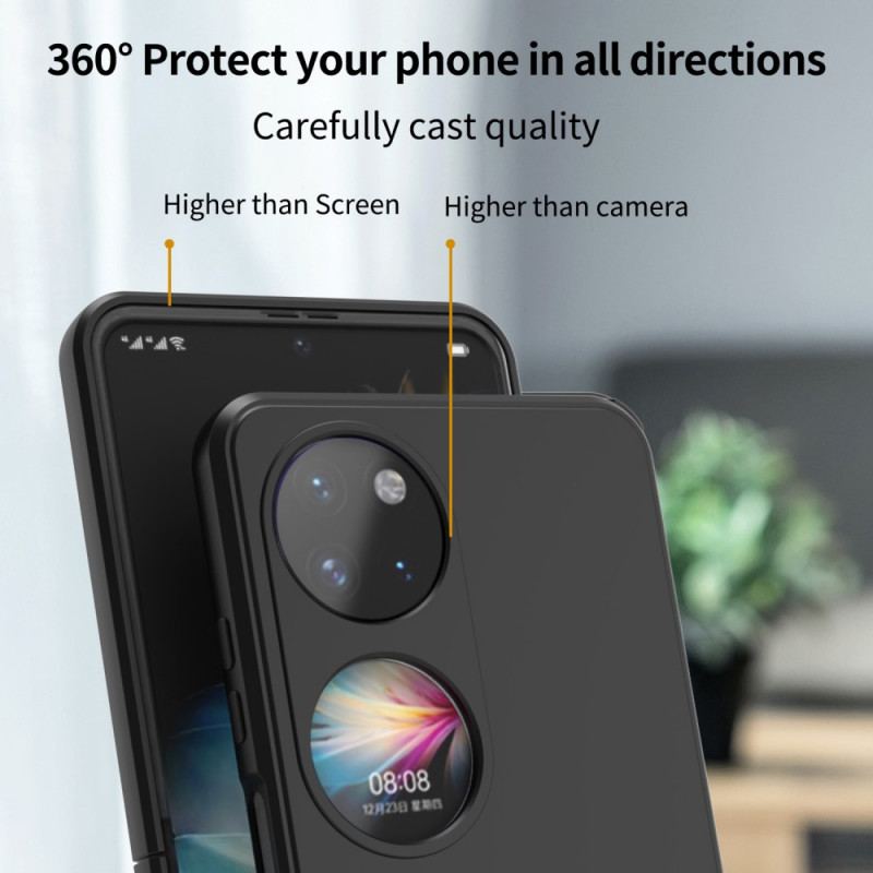 Capa Para Huawei P50 Pocket Silicone Com Anel-suporte