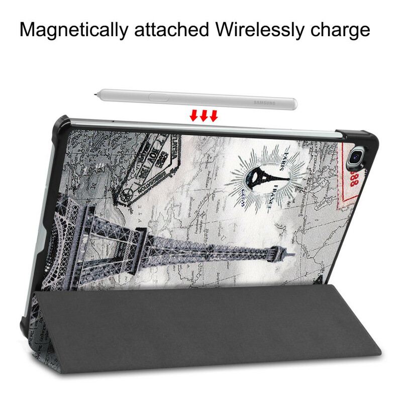 Capa De Celular Para Samsung Galaxy Tab S6 Lite Torre Eiffel Retrô