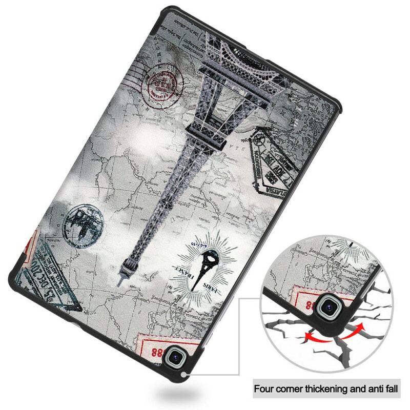 Capa De Celular Para Samsung Galaxy Tab S6 Lite Torre Eiffel Retrô