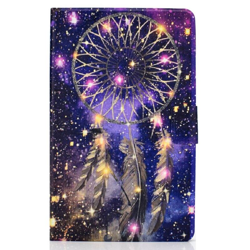 Capa De Couro Para Samsung Galaxy Tab S6 Lite Apanhador De Sonhos Noturnos