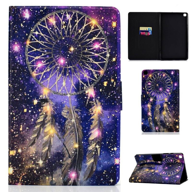 Capa De Couro Para Samsung Galaxy Tab S6 Lite Apanhador De Sonhos Noturnos