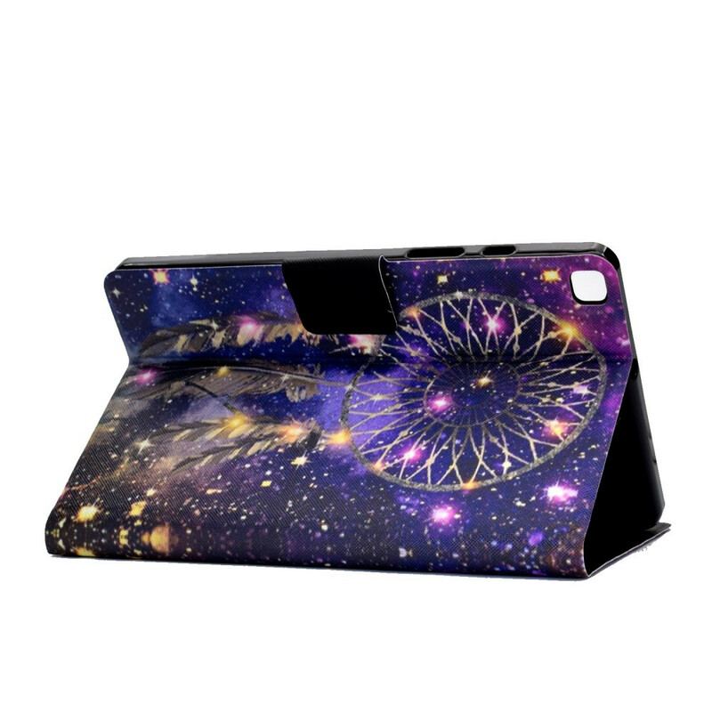 Capa De Couro Para Samsung Galaxy Tab S6 Lite Apanhador De Sonhos Noturnos