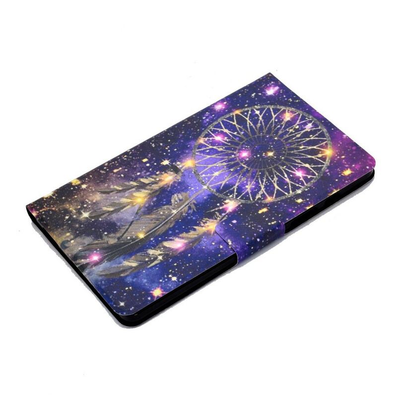 Capa De Couro Para Samsung Galaxy Tab S6 Lite Apanhador De Sonhos Noturnos