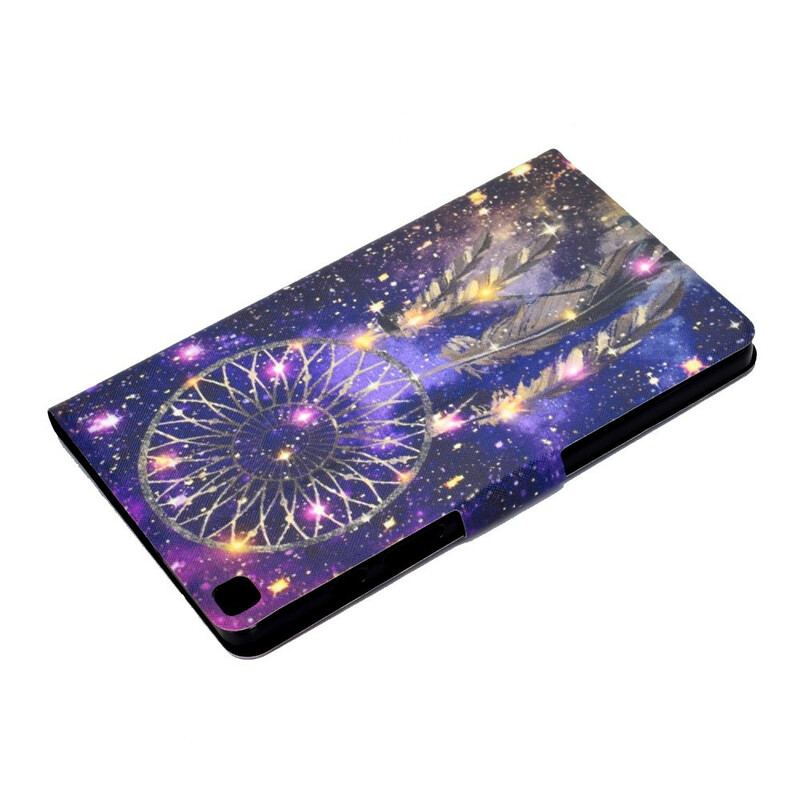 Capa De Couro Para Samsung Galaxy Tab S6 Lite Apanhador De Sonhos Noturnos