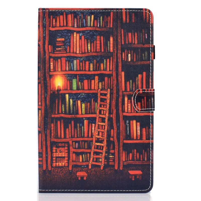 Capa De Couro Para Samsung Galaxy Tab S6 Lite Biblioteca