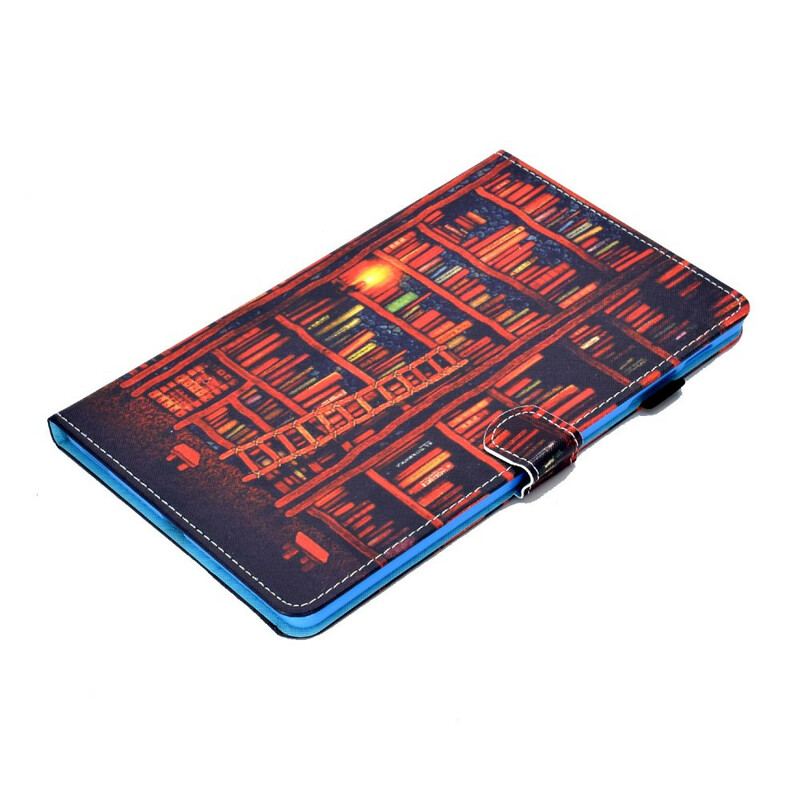 Capa De Couro Para Samsung Galaxy Tab S6 Lite Biblioteca