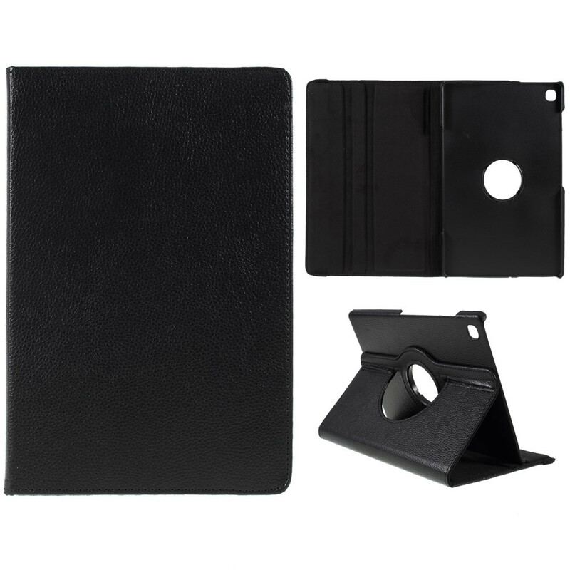 Capa Flip Para Samsung Galaxy Tab S6 Lite Couro Sintético De Lichia Giratório Em 360°