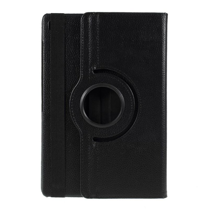 Capa Flip Para Samsung Galaxy Tab S6 Lite Couro Sintético De Lichia Giratório Em 360°