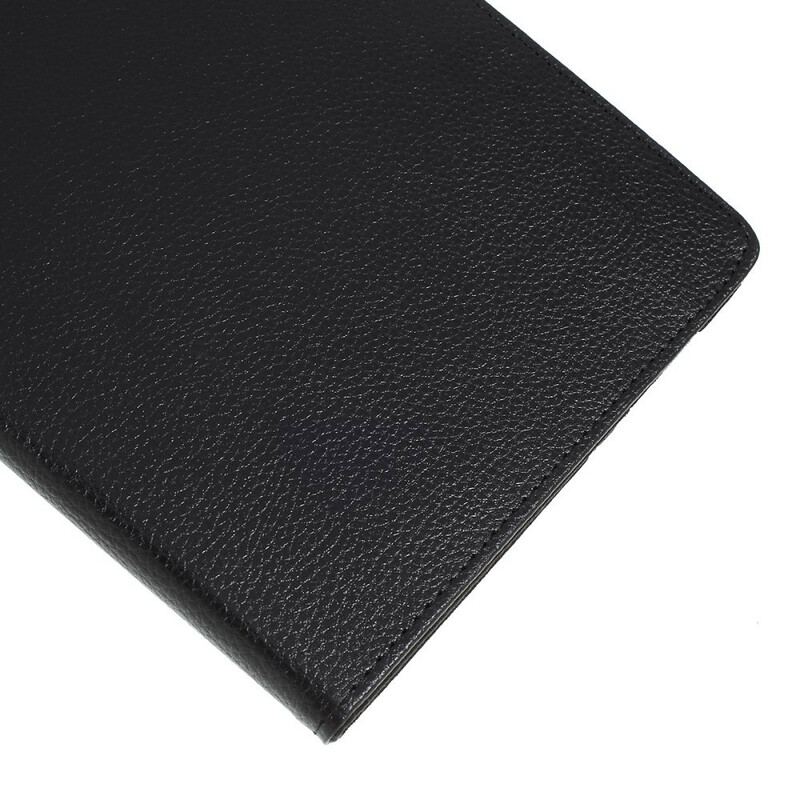Capa Flip Para Samsung Galaxy Tab S6 Lite Couro Sintético De Lichia Giratório Em 360°