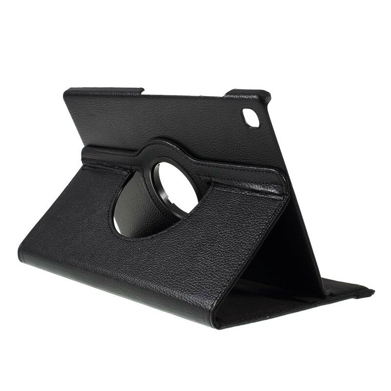 Capa Flip Para Samsung Galaxy Tab S6 Lite Couro Sintético De Lichia Giratório Em 360°