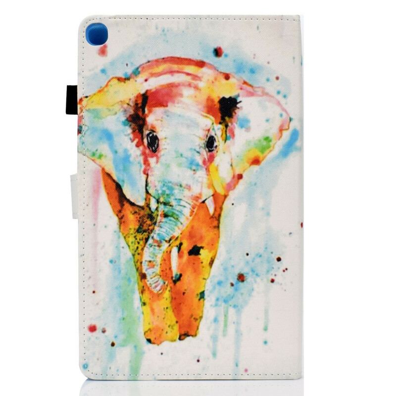 Capa Flip Para Samsung Galaxy Tab S6 Lite Elefante Aquarela