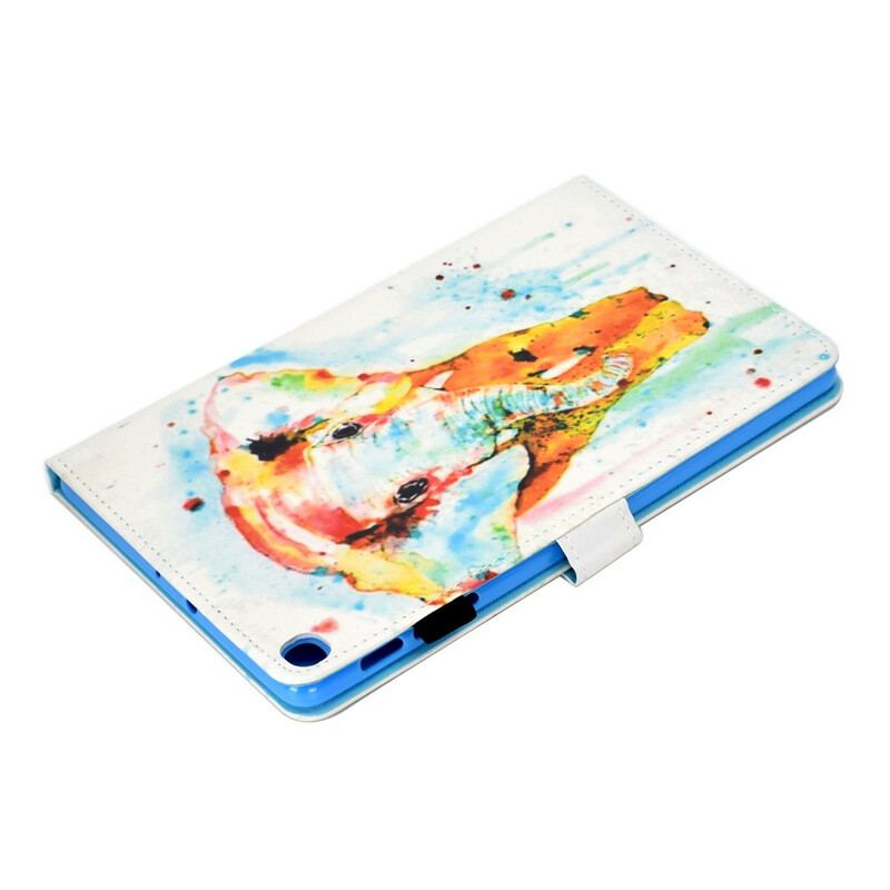 Capa Flip Para Samsung Galaxy Tab S6 Lite Elefante Aquarela