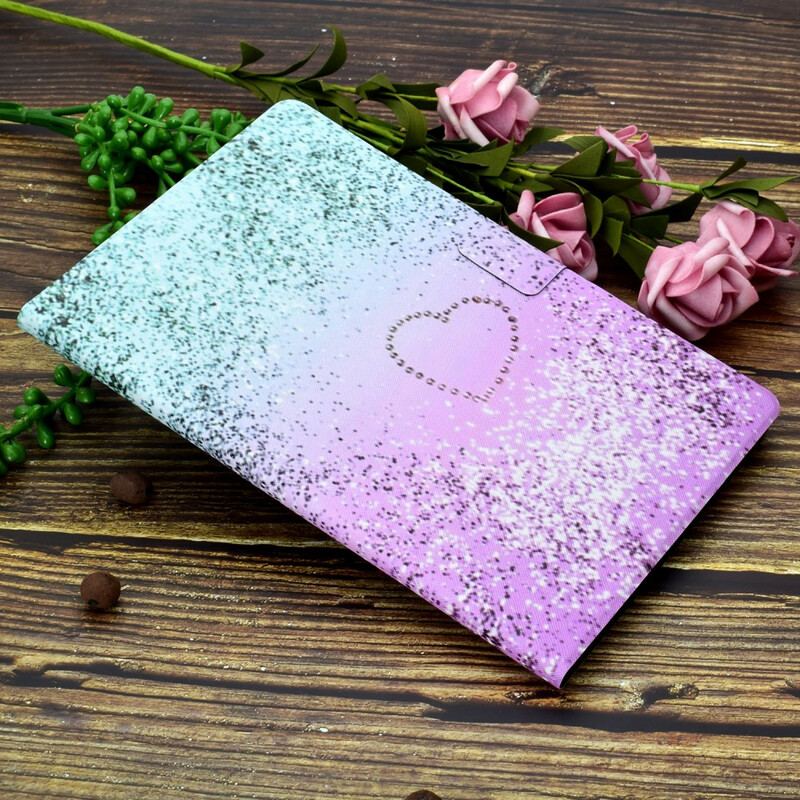 Capa Flip Para Samsung Galaxy Tab S6 Lite Lantejoulas Brilhantes