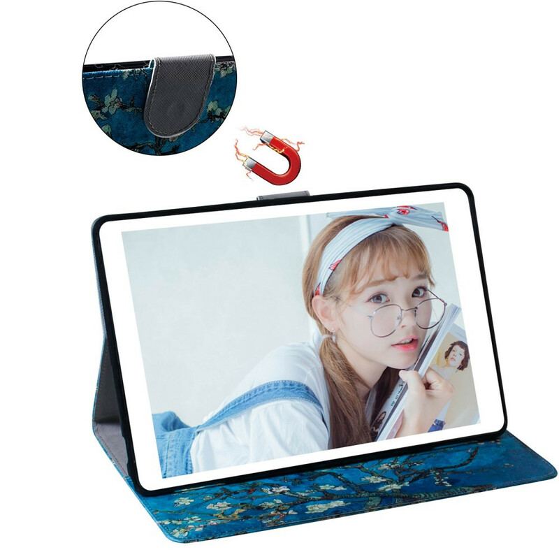 Capa Flip Para Samsung Galaxy Tab S6 Lite Ramos Floridos