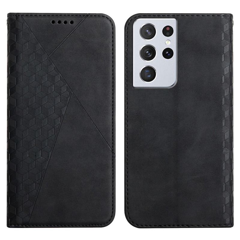Capa De Celular Para Samsung Galaxy S21 Ultra 5G Flip Efeito Geocouro