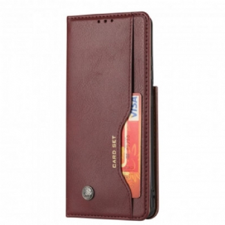 Capa De Celular Para Samsung Galaxy S21 Ultra 5G Flip Titular De Cartão De Couro Sintético