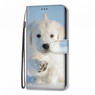 Capa Em Pele Para Samsung Galaxy S21 Ultra 5G Cachorro Fofinho