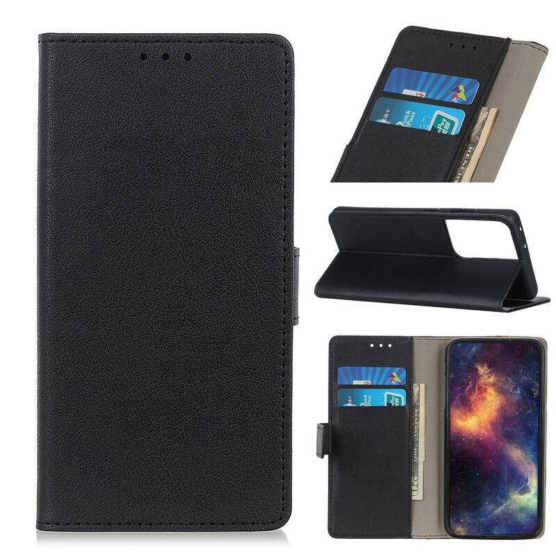Capa Em Pele Para Samsung Galaxy S21 Ultra 5G Clássico