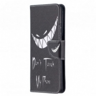Capa Em Pele Para Samsung Galaxy S21 Ultra 5G Não Toque No Meu Telefone