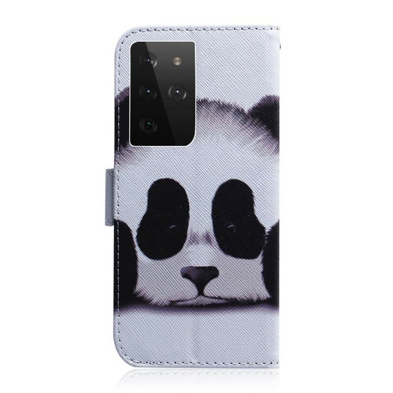 Capa Flip Para Samsung Galaxy S21 Ultra 5G Cara De Panda