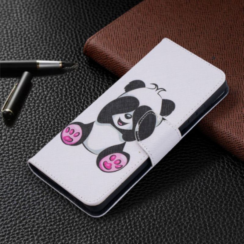 Capa Folio Para Samsung Galaxy S21 Ultra 5G Panda Divertido