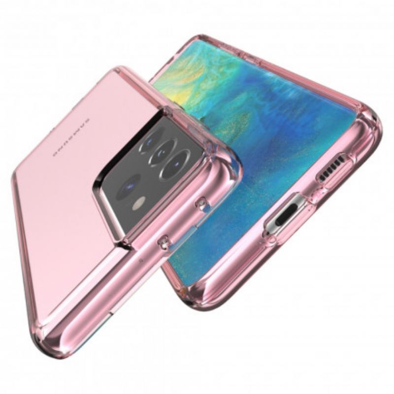 Capa Para Samsung Galaxy S21 Ultra 5G Colorido Transparente