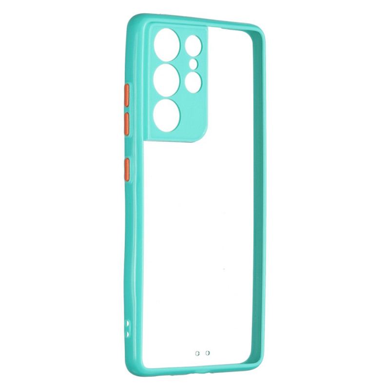 Capa Para Samsung Galaxy S21 Ultra 5G Contorno Colorido Sem Costura