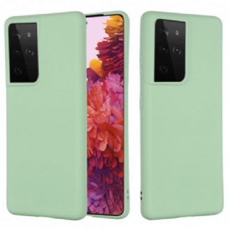 Capa Para Samsung Galaxy S21 Ultra 5G Design De Silicone Líquido