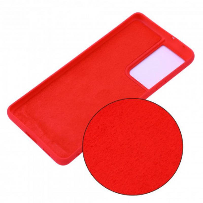 Capa Para Samsung Galaxy S21 Ultra 5G Design De Silicone Líquido